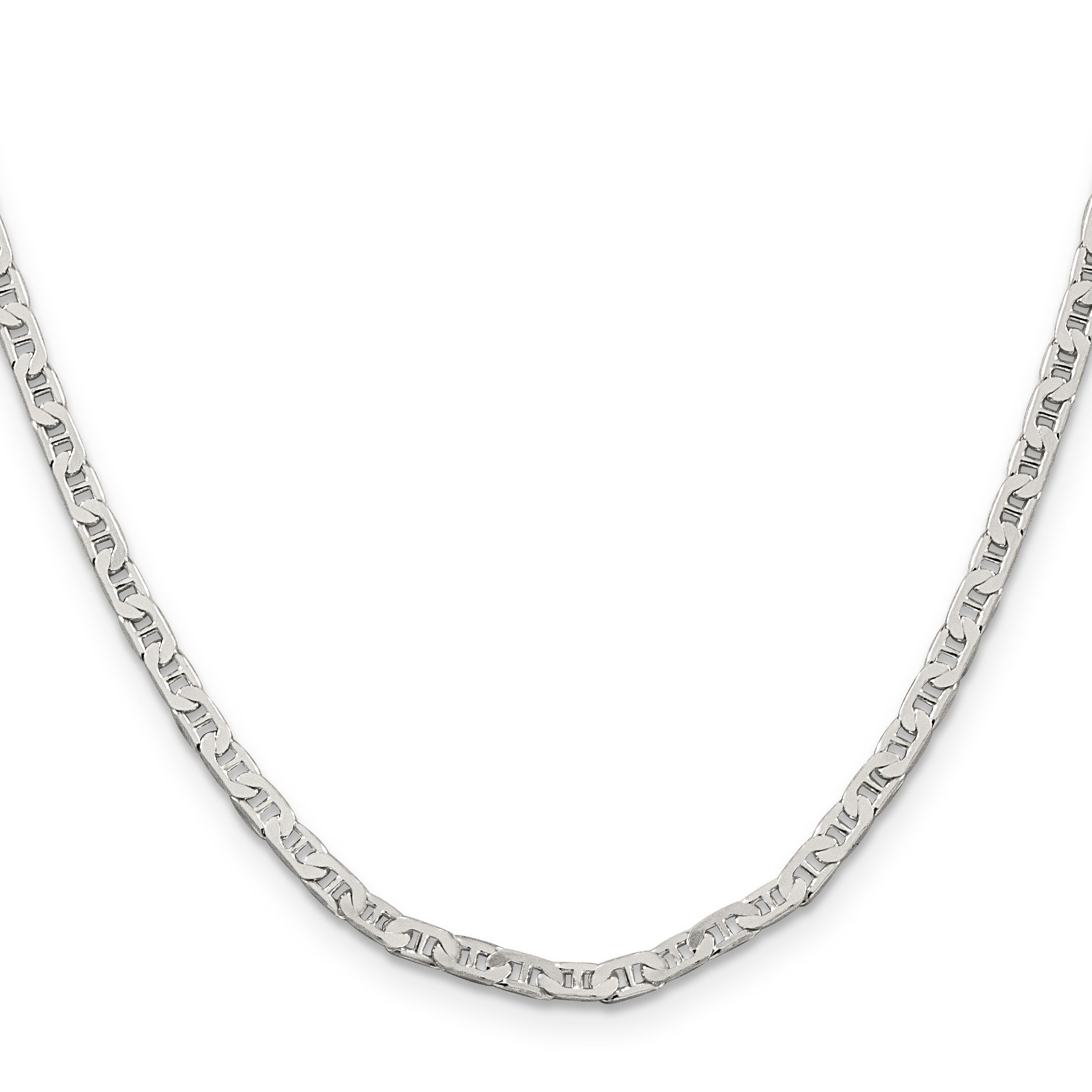 30 Inch Sterling Silver 3mm Flat Anchor Chain