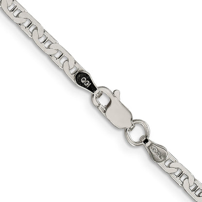 24 Inch Sterling Silver 3mm Flat Anchor Chain
