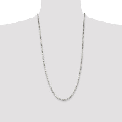 28 Inch Sterling Silver 3mm Flat Anchor Chain