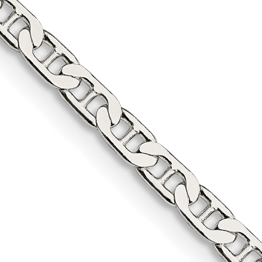 28 Inch Sterling Silver 3mm Flat Anchor Chain