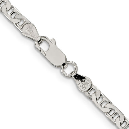 26 Inch Sterling Silver 3.75mm Flat Anchor Chain Necklace