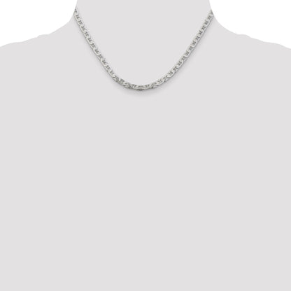 16 Inch Sterling Silver 4.5mm Flat Anchor Chain Necklace
