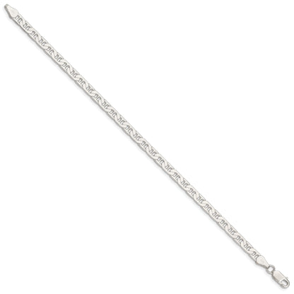 8 Inch Sterling Silver 4.5mm Flat Anchor Chain Bracelet
