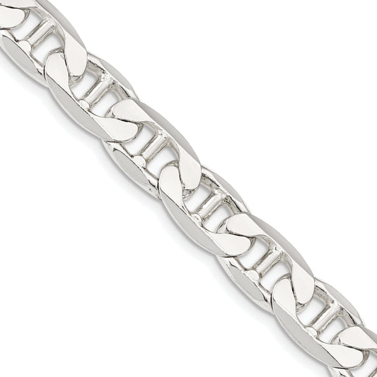 24 Inch Sterling Silver 9.5mm Flat Anchor Chain
