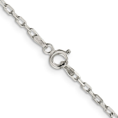 30 Inch Sterling Silver 2.2mm Diamond-Cut Long Link Cable Chain Necklace