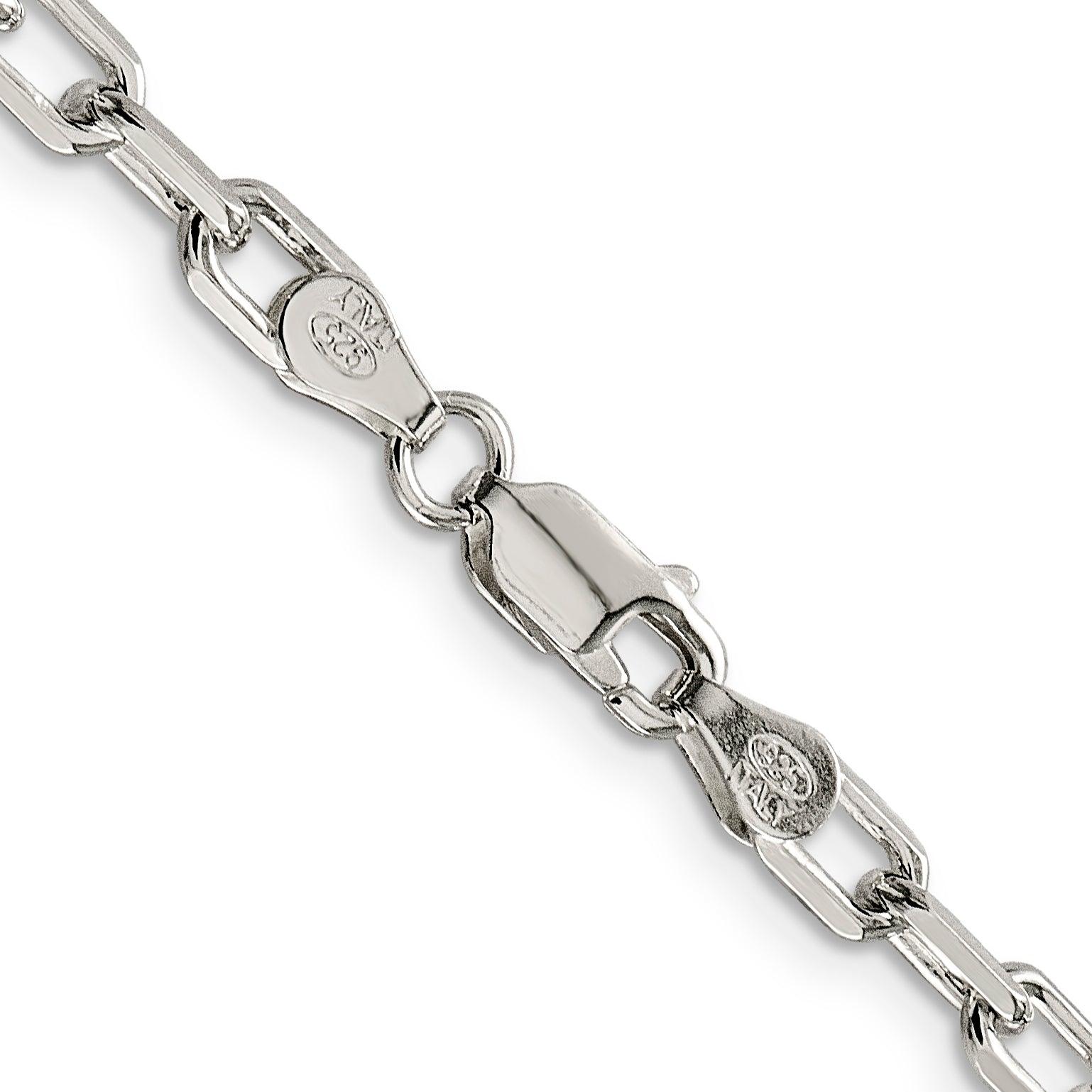 24 Inch Sterling Silver 4.5mm Diamond-Cut Long Link Cable Chain Necklace