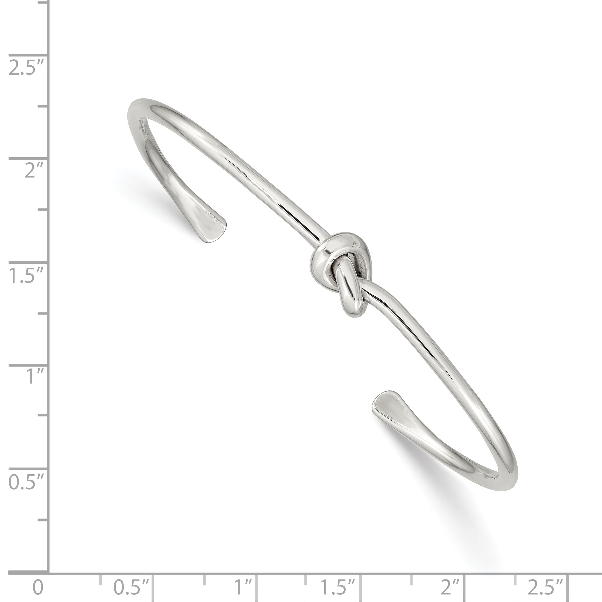 Sterling Silver Polished Knot Bangle