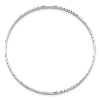 Sterling Silver Diamond Cut Slip-On Bangle