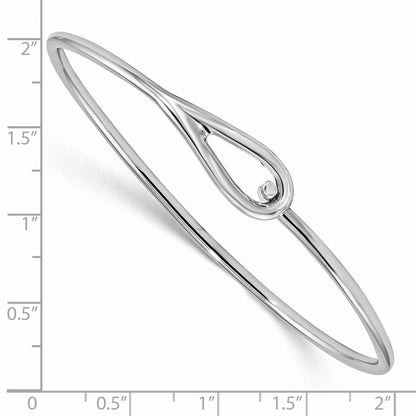 Sterling Silver Rhodium-Plated Polished Bangle