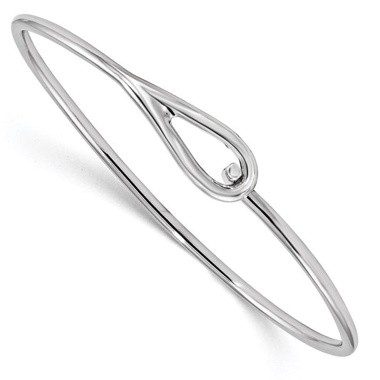 Sterling Silver Rhodium-Plated Polished Bangle