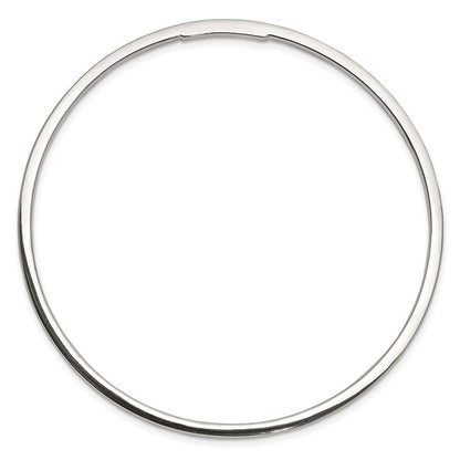 Sterling Silver 2mm Squared Edge Slip-On Bangle Bracelet