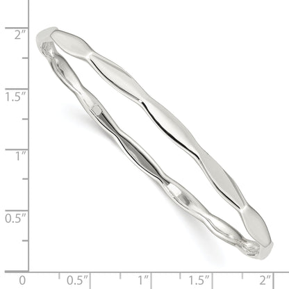 Sterling Silver Scalloped Slip-On Bangle