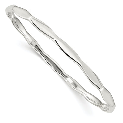 Sterling Silver Scalloped Slip-On Bangle