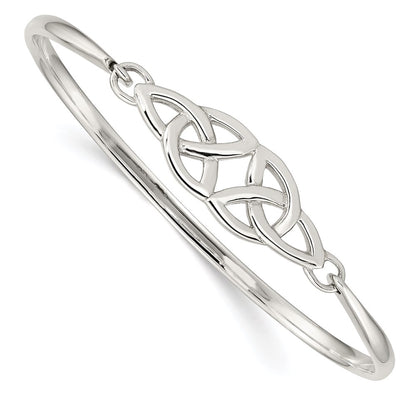 Sterling Silver Polished Celtic Bangle