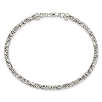 Sterling Silver Textured W/Clasp Bangle