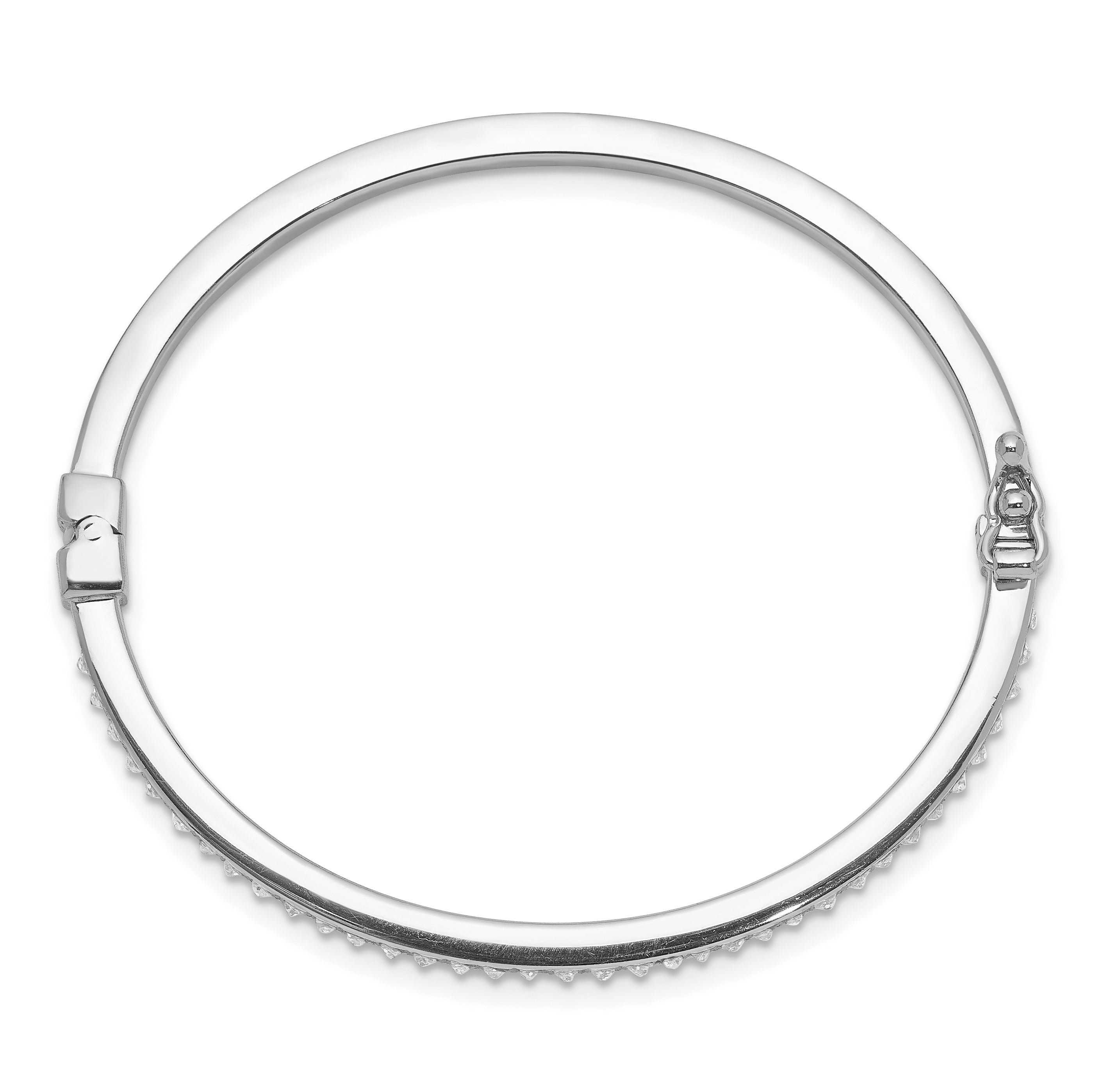 Sterling Silver Diamond Fascination Mystique Platinum-Plated Baby Bangle