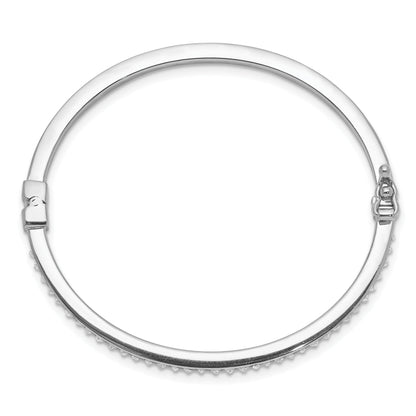 Sterling Silver Diamond Fascination Mystique Platinum-Plated Baby Bangle