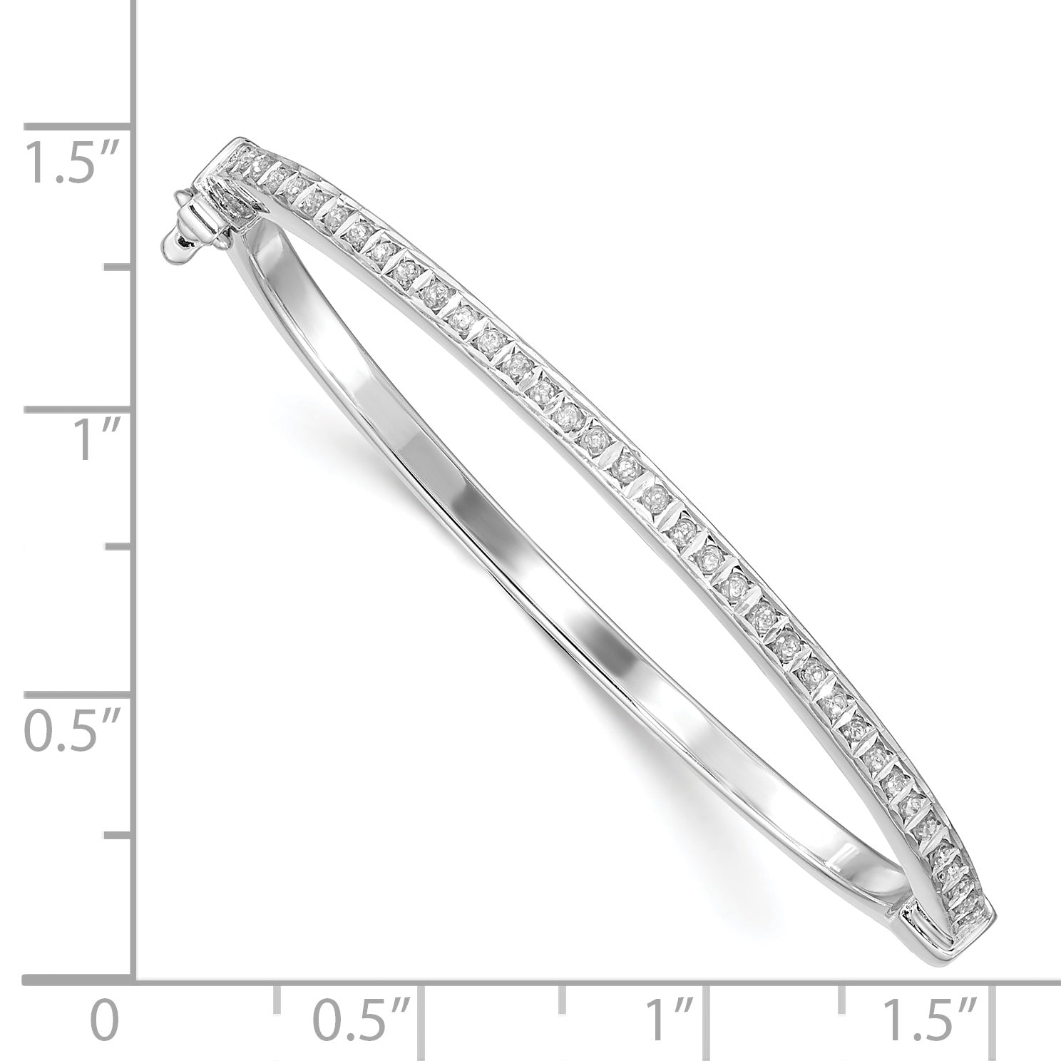 Sterling Silver Diamond Fascination Mystique Platinum-Plated Baby Bangle
