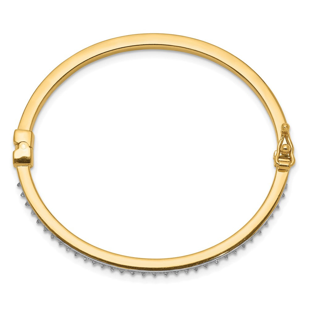 Ss/Gold Plated Diamond Fascination Mystique Sterling Silver 18K Gold-Plated Baby Bangle