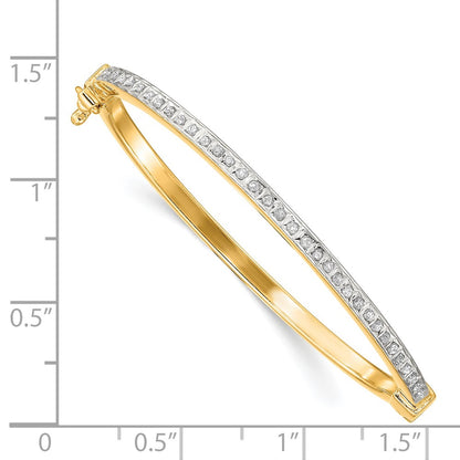 Ss/Gold Plated Diamond Fascination Mystique Sterling Silver 18K Gold-Plated Baby Bangle