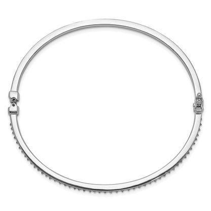 Sterling Silver Diamond Fascination Mystique Platinum-Plated Carart Bangle