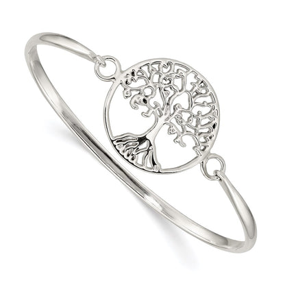Sterling Silver Tree Of Life Bangle