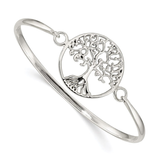 Sterling Silver Tree Of Life Bangle