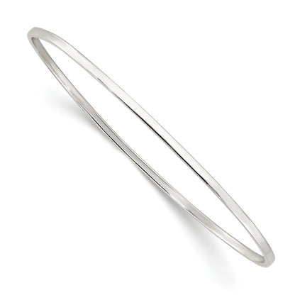 Sterling Silver Polished 2mm Slip-On Bangle