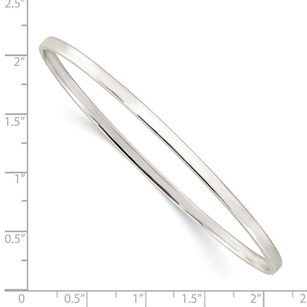 Sterling Silver Polished 3mm Slip-On Bangle