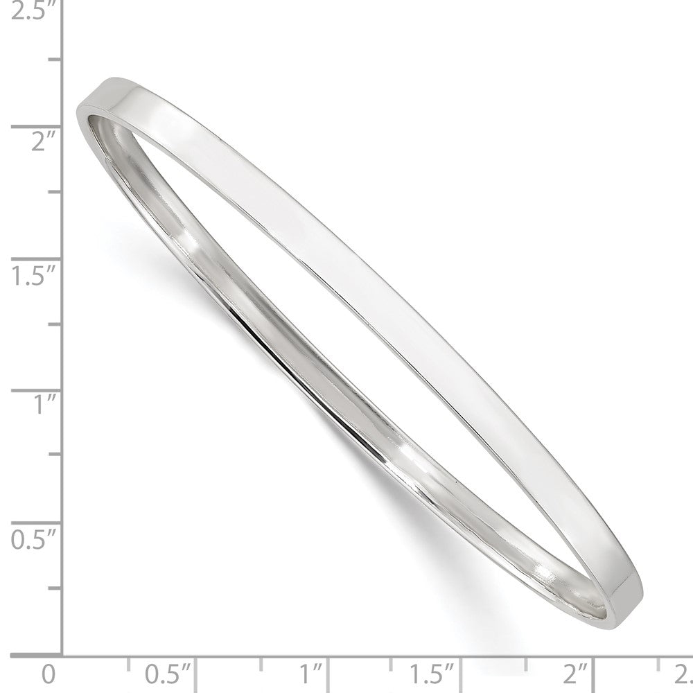 Sterling Silver Polished 4mm Slip-On Bangle