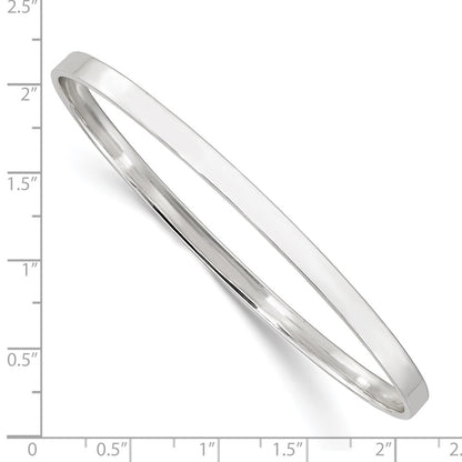 Sterling Silver Polished 4mm Slip-On Bangle