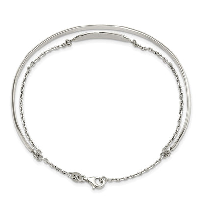 Sterling Silver Polished Id Bangle