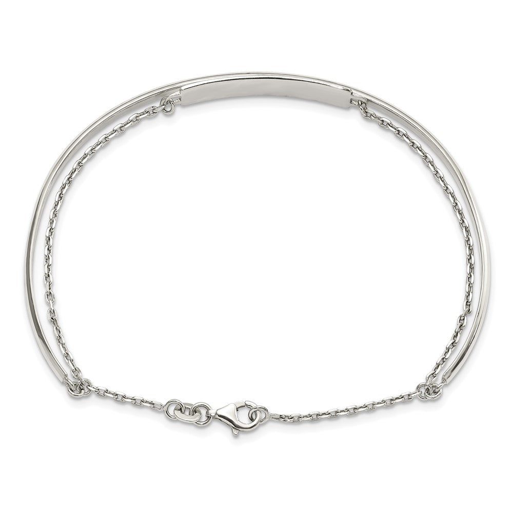 Sterling Silver Polished Id Bangle