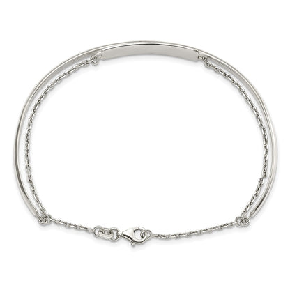 Sterling Silver Polished Id Bangle
