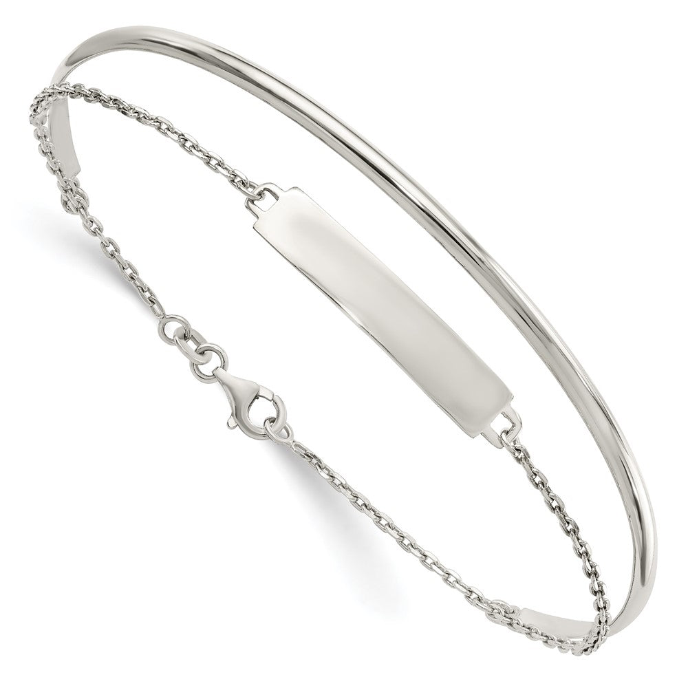 Sterling Silver Polished Id Bangle
