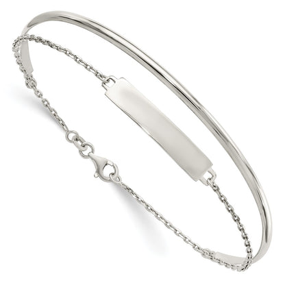 Sterling Silver Polished Id Bangle