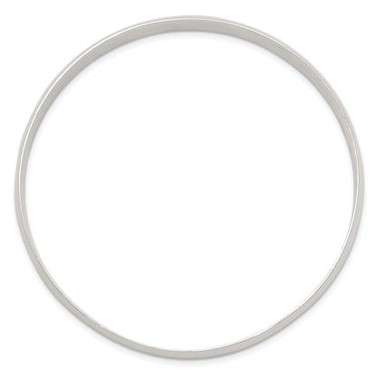 7.5 Inch Sterling Silver 9.75mm Solid Polished Plain Slip-On Bangle Bracelet