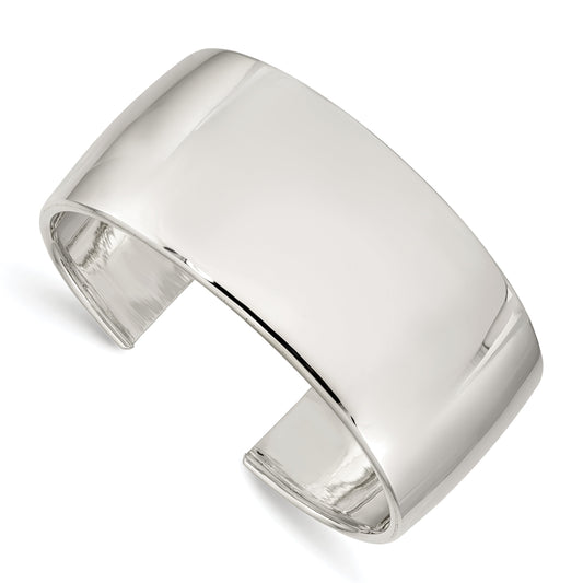 Sterling Silver 30mm Cuff Bangle Bracelet