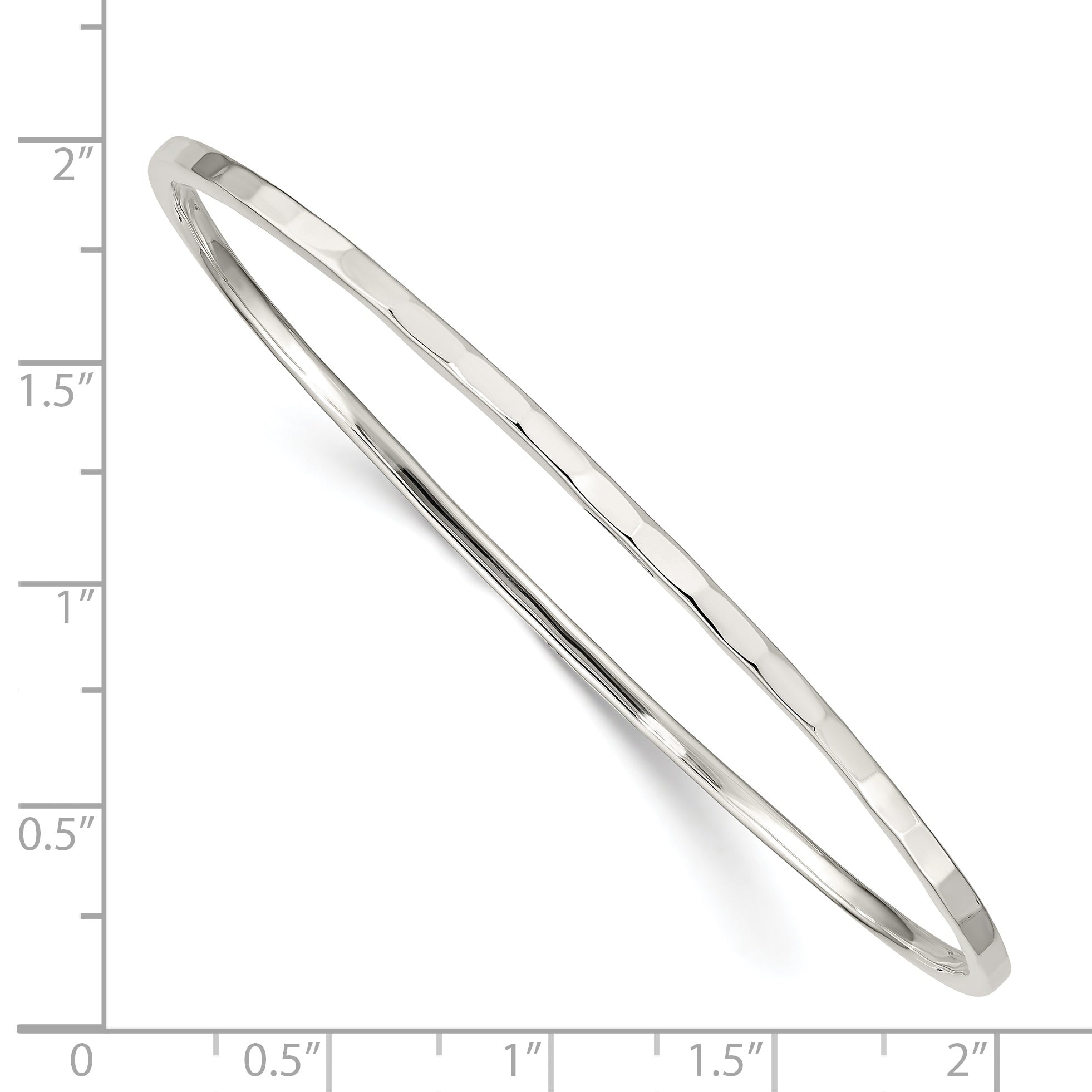 Sterling Silver Hammered Slip-On Bangle