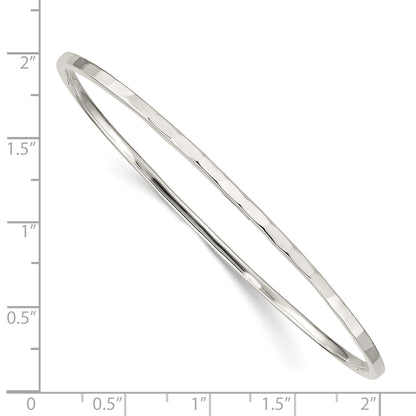 Sterling Silver Hammered Slip-On Bangle