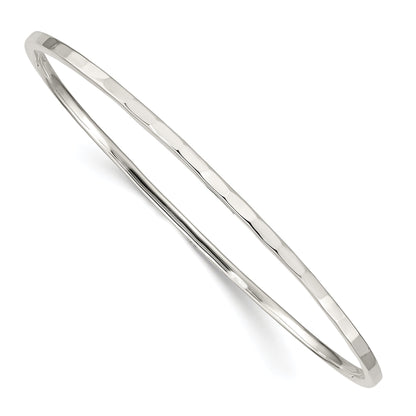 Sterling Silver Hammered Slip-On Bangle