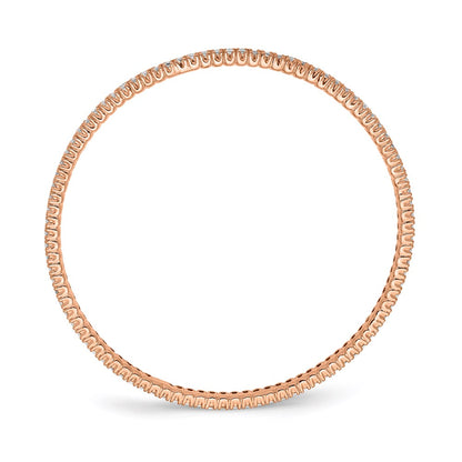 Sterling Silver Shimmer Rose-Tone Flash Rose Gold-Plated 93 Stone Cz Bangle Bracelet