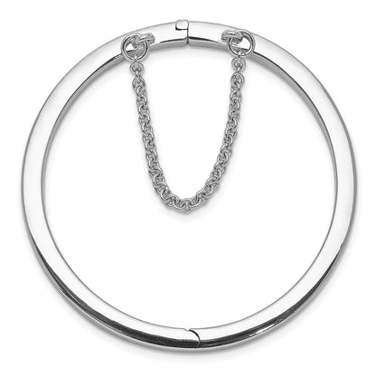 Sterling Silver Rh-Plated Polished 4mm W/ Safety Hinged Children'S Bangle