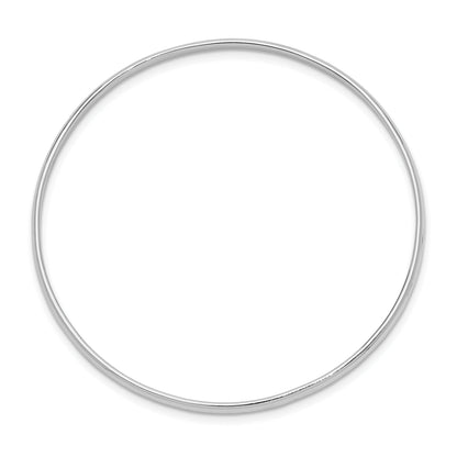 Sterling Silver Rh-Plated Polished 2mm Slip On Children'S Bangle Bracelet