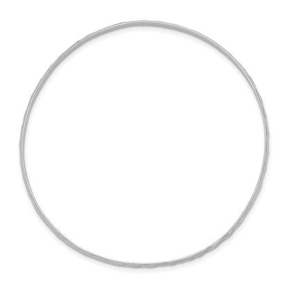 Sterling Silver Rh-Plated Polished & D/C 2mm Slip On Children'S Bangle