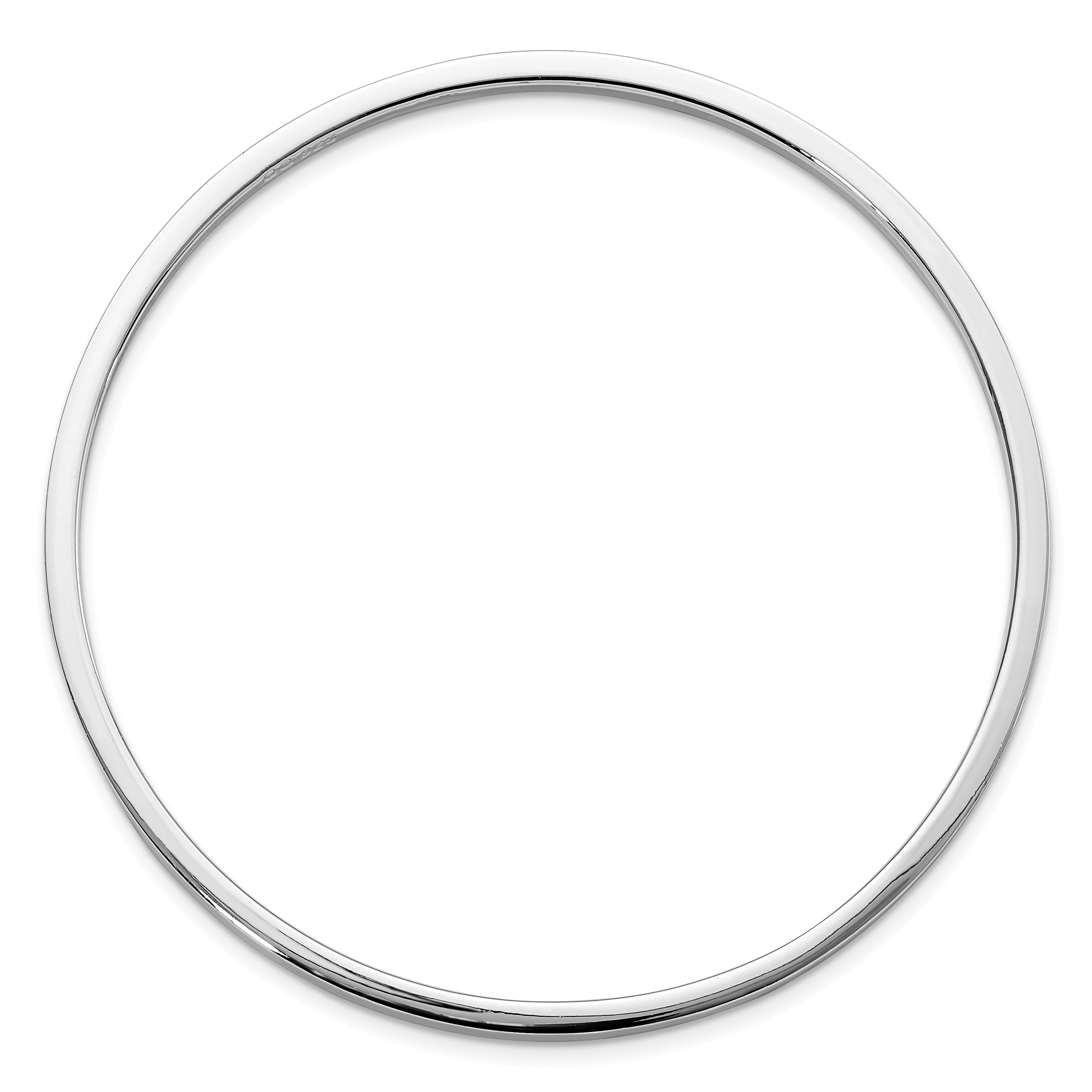 Sterling Silver Rhodium-Plated Polished Slip-On Child'S Bangle