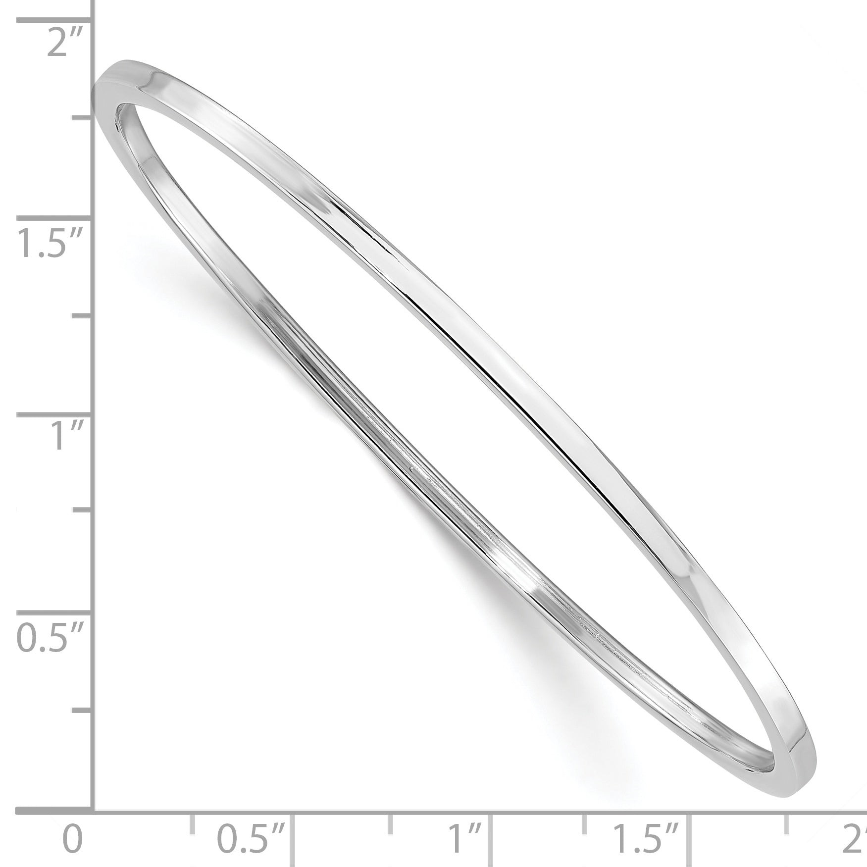 Sterling Silver Rhodium-Plated Polished Slip-On Child'S Bangle