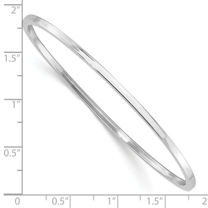 Sterling Silver Rhodium-Plated Polished Slip-On Child'S Bangle