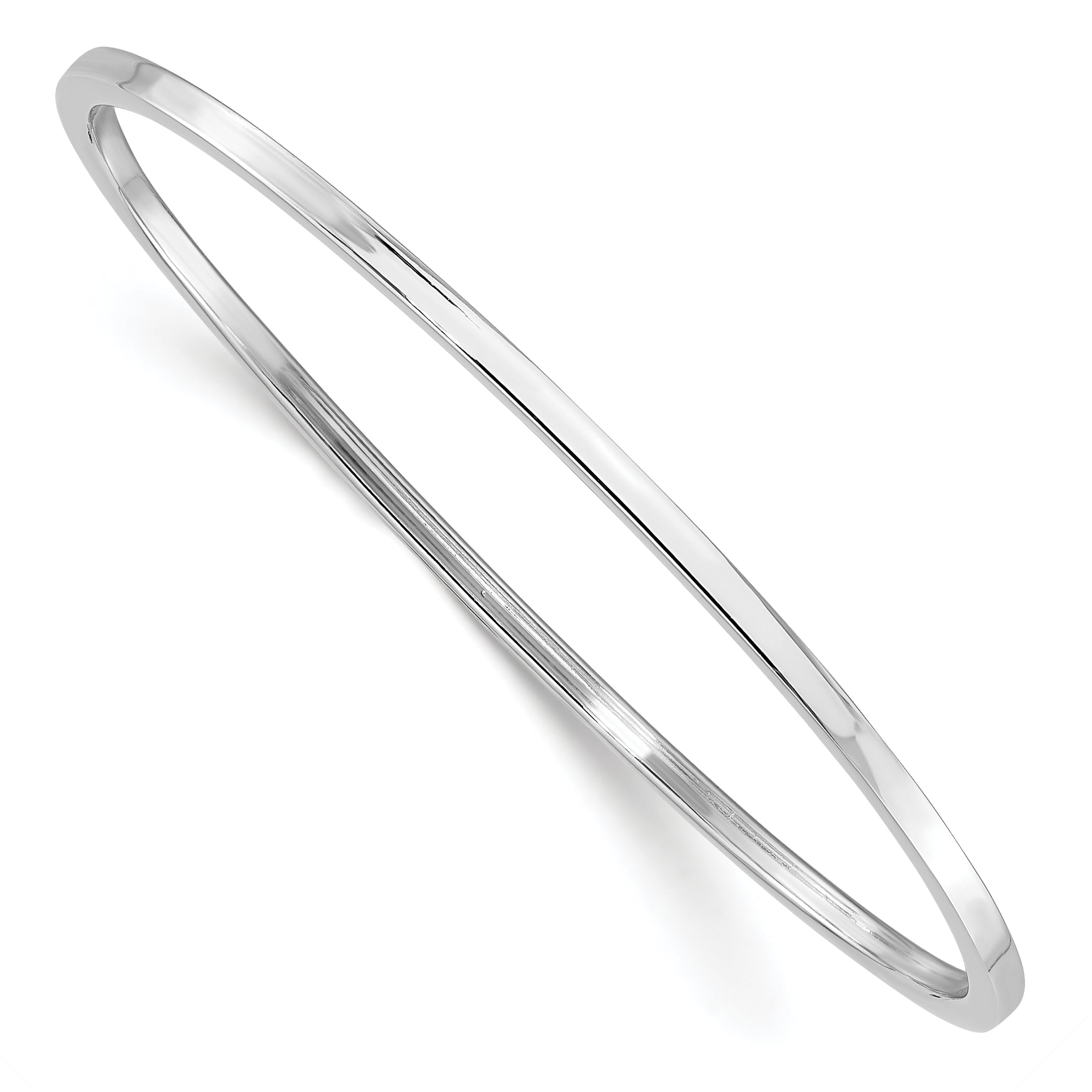 Sterling Silver Rhodium-Plated Polished Slip-On Child'S Bangle