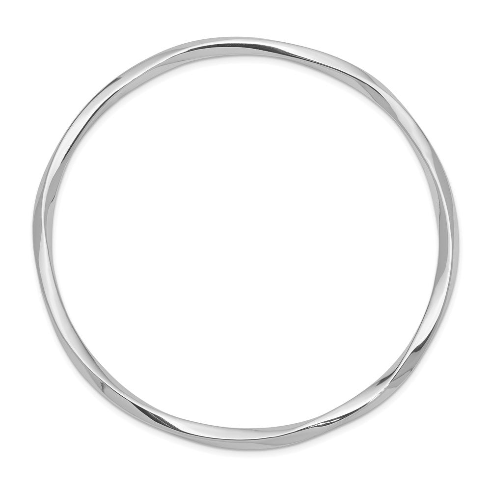 Sterling Silver Rhodium-Plated 3.50mm Bangle
